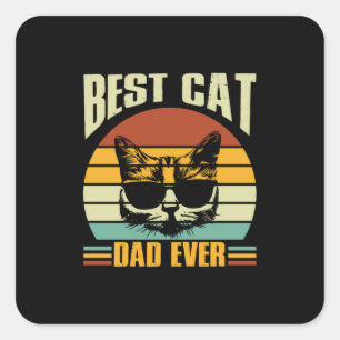 Grandfather Quotes Beste kattevader ooit Vierkante Sticker