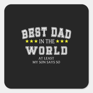 Grandfather Quotes Beste vader ter wereld Vierkante Sticker