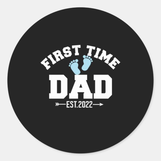 Grandfather Quotes First Time Dad 2022 Ronde Sticker (Voorkant)