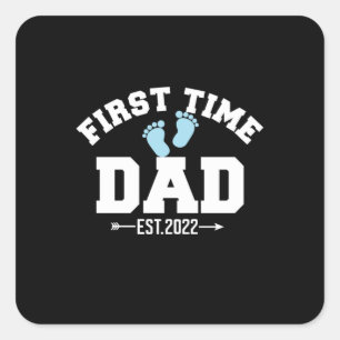 Grandfather Quotes First Time Dad 2022 Vierkante Sticker