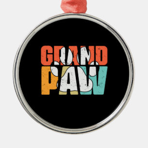 Grandfather Quotes Grandpaw Dog Metalen Ornament