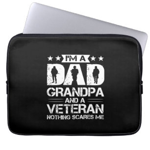 Grandfather Quotes   Ik ben vader en veteraan Laptop Sleeve