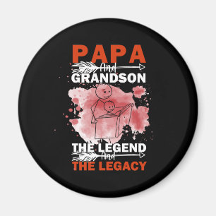 Grandfather Quotes Papa en Grandson Magneet