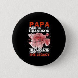 Grandfather Quotes Papa en Grandson Ronde Button 5,7 Cm