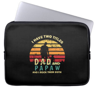 Grandfather Quotes Papa en Papa die ik heb geget Laptop Sleeve
