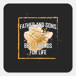 Grandfather Quotes   Vader en Sons Beste Vriend Vierkante Sticker