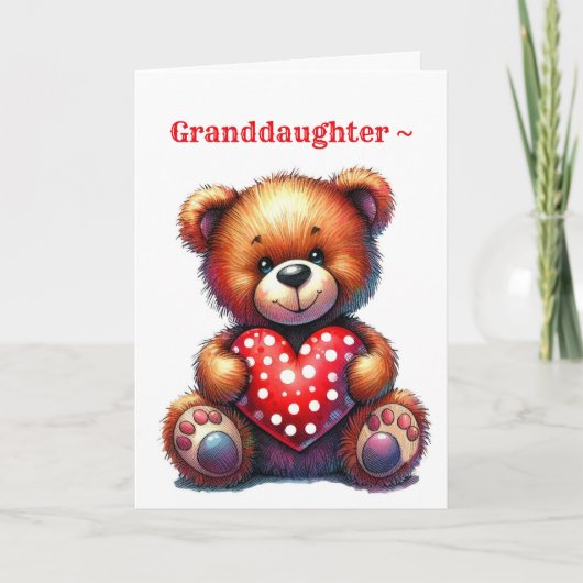 GRANDFIUGHTER LIL BEAR VALENTINE CARTE (Devant)