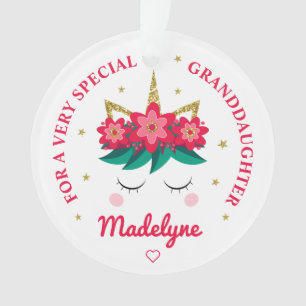 Grandgirl Christmas Unicorn Personnalisé