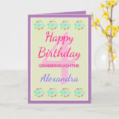 Grandgirl Cute Keepsaké carte d'anniversaire (Fleur jaune)