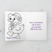 Grandgirl Lamb Carte de vacances de Pâques (Intérieur)