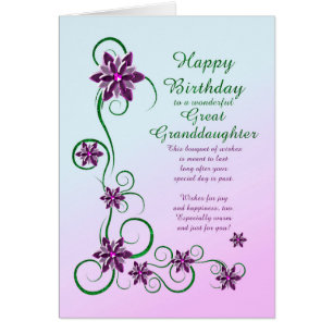 Grandgirl Scrolls et Fleurs d'anniversaire