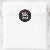 Grandie Claus Matching Family Christmas Holiday Pa Ronde Sticker (Tas)