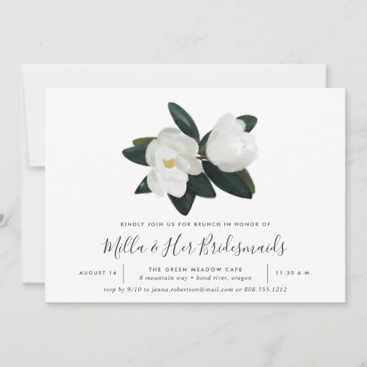 Grandiflora Bridesmaitres Brunch Invitation (Devant)