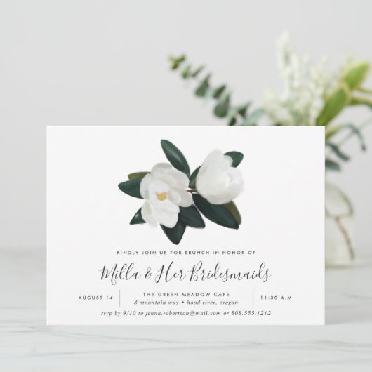 Grandiflora Bridesmaitres Brunch Invitation (Debout devant)