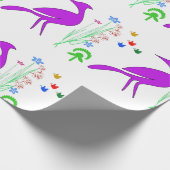 grandiose vogel cadeaupapier (Hoek)