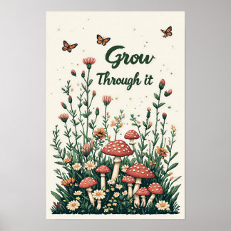 Grandir à travers elle - Affiche inspirante