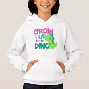 Grandir comme un Dino Citation Mignonne Art