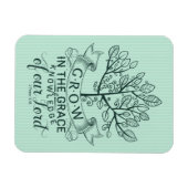 Grandir dans la grâce Bible Verse Photo Magnet (Horizontal)