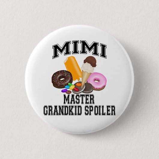 Grandkid Spoiler Mimi Ronde Button 5,7 Cm (Voorkant)