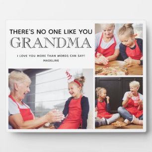 Grandma 3 Photo Collage Petits-enfants Noms Plaque