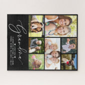 Grandma 7 Photo Collage Black Legpuzzel (Horizontaal)