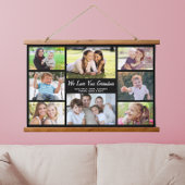 Grandma 8 Photo Collage Black Hangend Wandkleed