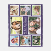 Grandma 8 Photo Collage Paars Fleece Deken (Voorkant)