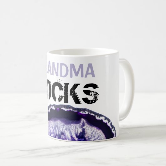 *~* Grandma Agate Rocks Lapidary Stone Koffiemok (Voorkant rechts)