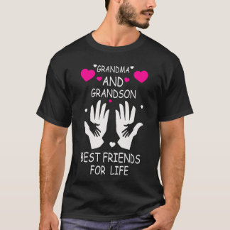Grandma and Grandson Best Friends for Life retro T-shirt