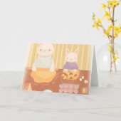 Grandma Baking Cookies Kaart (Gele Bloem)