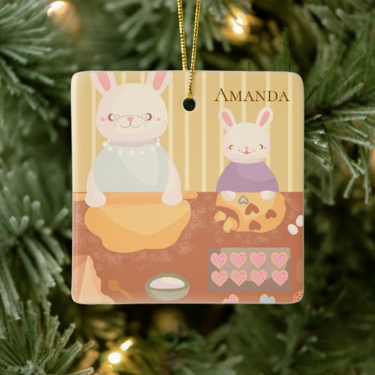 Grandma Baking Cookies Keramisch Ornament (Boom)