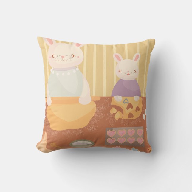 Grandma Baking Cookies Kussen (Voorkant)