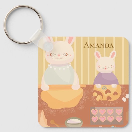 Grandma Baking Cookies Sleutelhanger (Voorkant)