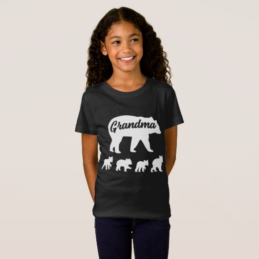 Grandma Beer 4 Cubs Moederdag T-shirt (Voorkant volledig)