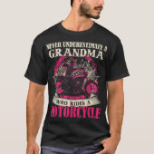 Grandma Biker Motorcycle Motocross off-Roading Bik T-shirt (Voorkant)