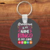 Grandma Bingo Player Funny Bingo Quote Design  Sleutelhanger (Voorkant)