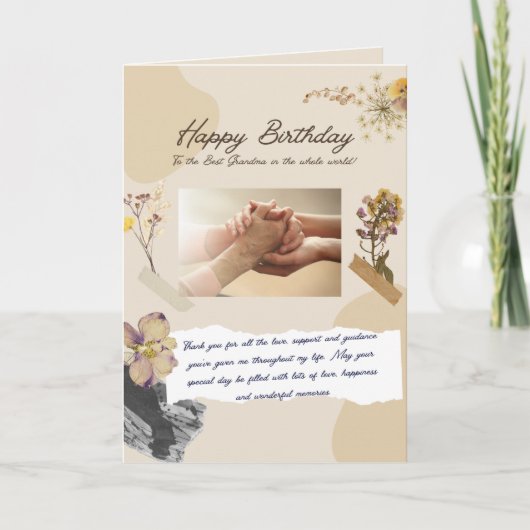 Grandma birthday card kaart (Voorkant)