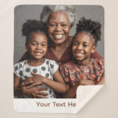 Grandma Blanket Personalized Sherpa Cozy Gift Idea Sherpa Deken (Voorkant)