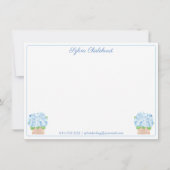 Grandma Blue hydrangeas , als noot van Bedankkaart (Voorkant)