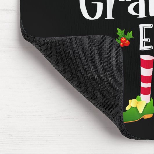 Grandma Christmas Elf Matching Pajama X-mas Party Muismat (Hoek)