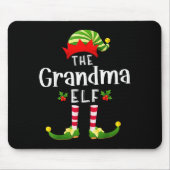 Grandma Christmas Elf Matching Pajama X-mas Party Muismat (Voorkant)