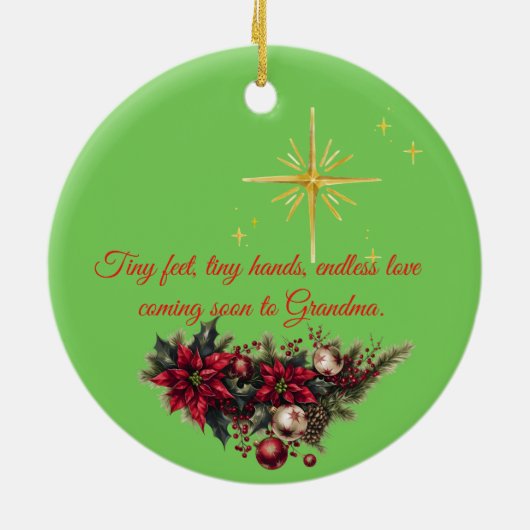 Grandma Christmas ornament With a Baby Sonogram (Achterkant)