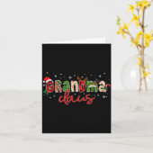 Grandma Claus Santa Claus Family Matching Christma Kaart (Gele Bloem)