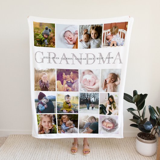 Grandma Custom Personalized Fleece Deken