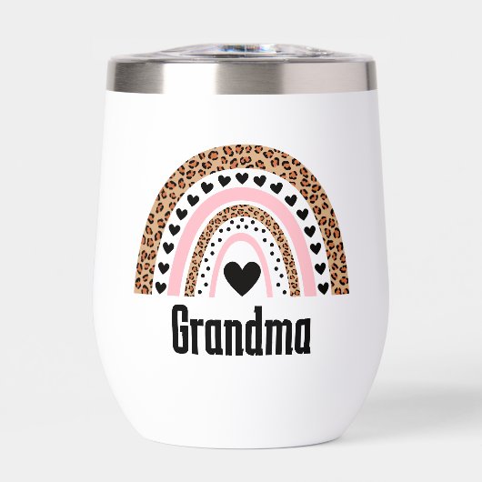 Grandma cute rainbow black &white Water Bottle (Avant)