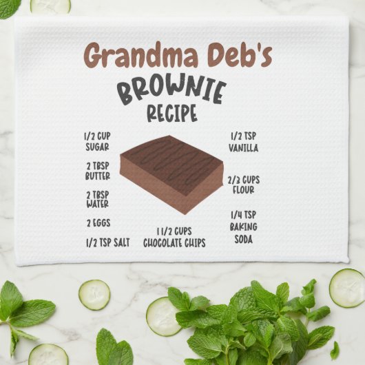 Grandma Deb's Brownie Recipe Theedoek (Gevouwen)