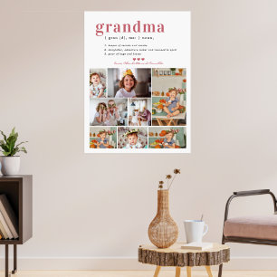 Grandma Definition   8 Foto gepersonaliseerd Poster