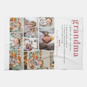 Grandma Definition | 8 Foto gepersonaliseerd Theedoek (Horizontaal)