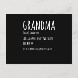 Grandma Definition Funny Gift for Grandmoeder Desi Briefkaart