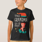 Grandma Elf Family Matching Group Christmas Grandm T-shirt (Voorkant)
